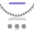thumbnail image 2 of Uxcell 4Pcs Felt Ball Garland Gray Pom Pom Garland Handing Balls 7.55 Feet Long 20 Balls for Christmas, 2 of 6