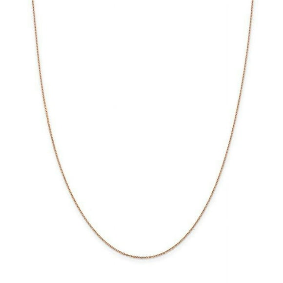 Finest Gold 1 mm x 16 in. 14K Rose Gold Diamond-Cut Cable Chain