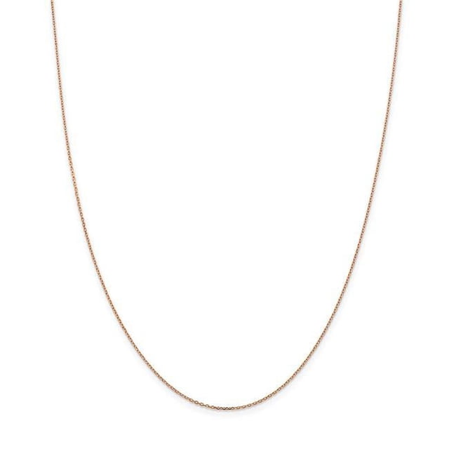 Finest Gold 1 mm x 16 in. 14K Rose Gold Diamond-Cut Cable Chain