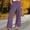 Purples, variant on Wide Leg Jeans for Women, Drawstring Elastic Waist Straight Denim Pants, Fashion Loose Casual Pants ,Blue,M