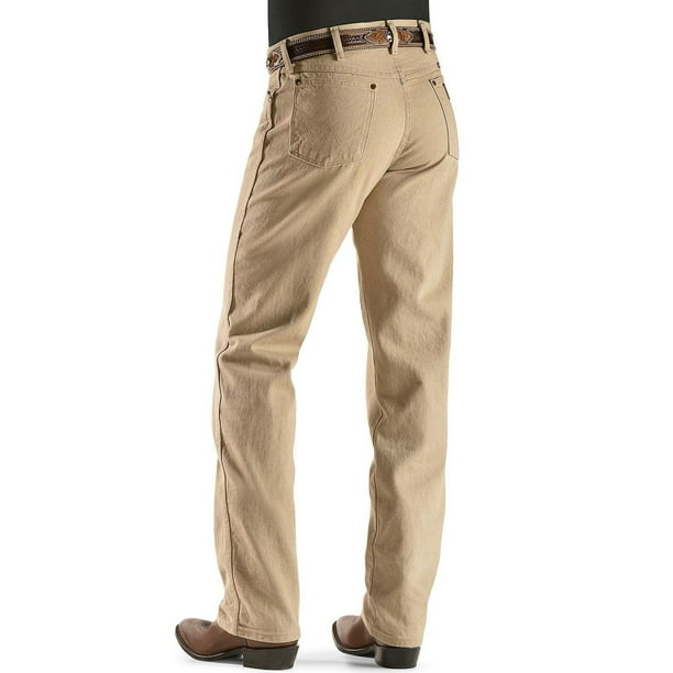 wrangler men's cowboy cut original fit jean, tan, 32x30 