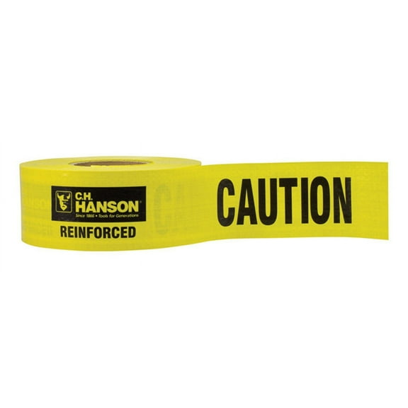 C.H. Hanson Barricade Caution Tape Polyethylene - Yellow - 1 Roll, 500'