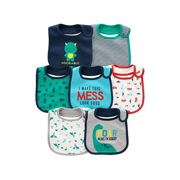 Simple Joys by Carter's Baby Boy's 7-Pack Teething Bib,, Blue, Size One  Size - Walmart.com