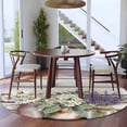 thumbnail image 4 of Spring Floral 6ft Round Rugs, Pastoral Bottle Daisy Lavender Gray Wooden Washable Non-Slip Area Rugs for Living Room Bedroom Kitchen, Soft Low Pile Dining Room Kicthen Circle Carpet, Indoor Floor Rug, 4 of 9