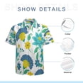 thumbnail image 7 of High Quality Hawaiian Shirts for Men Short Sleeve Aloha Beach Shirt Floral Summer Casual Button Down Shirts Blouses 38UCVV, 7 of 7