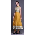 thumbnail image 3 of Bimba Kurti Indien Long Sans Manches Imprimé Miel Orange pour Femmes Robe Anarkali Kurti Grande, 3 of 6