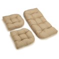 thumbnail image 1 of Ensemble de Coussins Capitonnés pour Causeuse en Polyester Filé en Forme de U (Ensemble de 3), 1 of 1