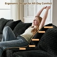 thumbnail image 4 of Cozylore 136" Oversized Modular Sectional Sofa U-Shape Cloud Couch with Deep Seat Comfy Upholstered Couches for Living Room, No Assembly Required, Black, 4 of 9