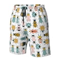 thumbnail image 5 of Kdxio Colorful Insects Pattern Mens Casual Shorts - Drawstring Summer Beach Sports Shorts for Men, 5 of 9