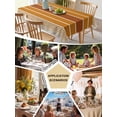 thumbnail image 5 of Burnt Orange Ombre Stripe Table Cloth, Farmhouse Striped Gradient Waterproof Tablecloth for Rectangle Tables, Reusable Washable Fabric Table Cover for Restaurant Kitchen Dining Tables 54"x108", 5 of 6