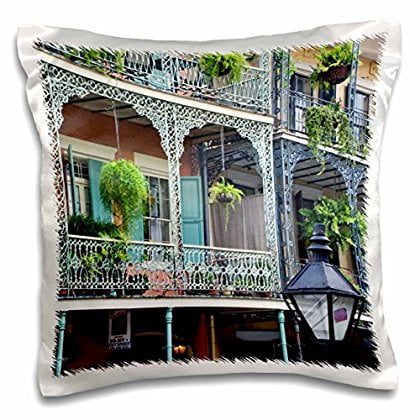 3dRose Louisiana, New Orleans, French Quarter - US19 RTI0002 - Rob Tilley, Pillow Case, 16 by (Best Beignets New Orleans French Quarter)