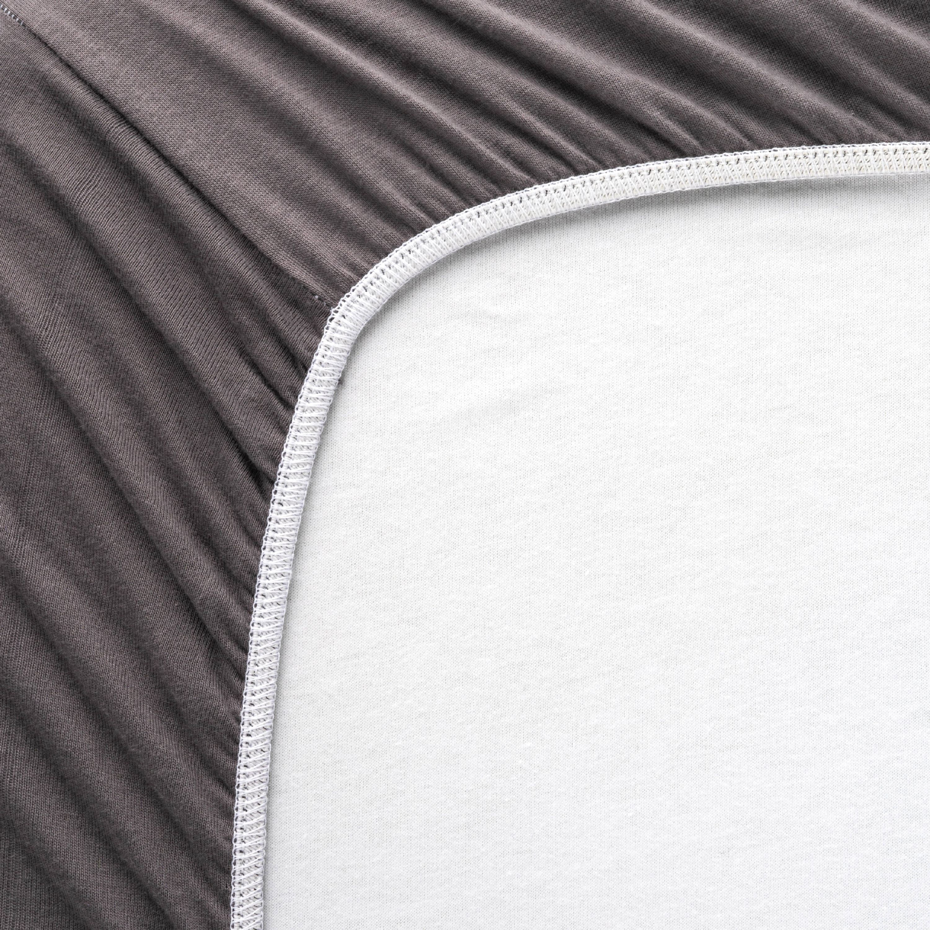 SheetWorld 100% Cotton Jersey Extra Deep Fitted Portable Mini Crib Sheet 24 x 38 x 5.5, Dark Grey