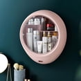 thumbnail image 2 of DOLITY Wall Mounted Makeup Storage Box Cabinets NO DRILLING for Bathroom SAVE SPACE Pink, 2 of 9