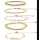 thumbnail image 1 of Pulsera de capas doradas para mujer, pulsera de cadena cubana, cadena de garra de mariposa, conjunto de tobillera de playa de verano, 1 of 6