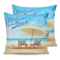 thumbnail image 7 of Outdoor Throw Pillow Cover Summer Beach Recliner Parasol Waterproof Cushion Covers 2 Pack Ocean Life Seaside Vacation Pillow Cases Home Decoration for Patio Garden Couch Sofa, 7 of 7