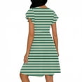 thumbnail image 6 of BUIGTTKLOP Dresses for Women 2026 Summer Casual Knee-Length Dress V-Neck Ruffle Sleeves Striped Front Button down Dresses with Pockets, 6 of 6