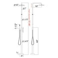 thumbnail image 3 of 85.82'' H Temperature Controlled Freestanding Outdoor Shower with Detachable Shower Head and Footwash Spout, Polish Chrome, 3 of 6