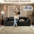 thumbnail image 3 of 71" Modern Corduroy Small Loveseat, Cloud Memory Foam Compressed Couch in a Box, Boneless Space-Saving Sofa for Living Room Bedroom Apartment, No Assembly, 3 of 8