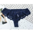 thumbnail image 4 of HongQid Womens Underwear Sexy Lace Panties Soft Breathable Thong for Ladies Blue L, 4 of 4