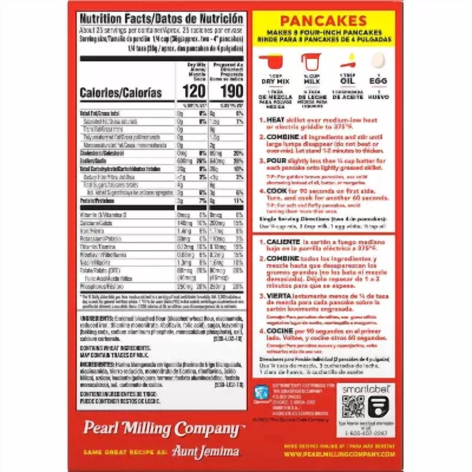 Pearl Milling Company Original Pancake & Waffle Mix 32oz (Pack of 4)