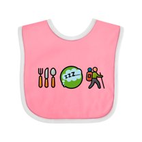 Inktastic Hiking Eat Sleep Hike Boys or Girls Baby Bib