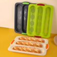 thumbnail image 4 of Bandeja para hornear pan con tres ranuras y tiras de silicona, molde para pasteles con rejilla de diamante, bricolaje, 4 of 5