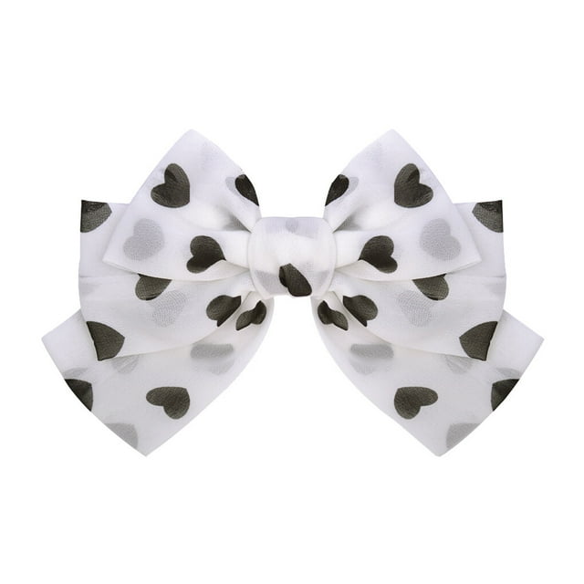 kurtrusly Grand Bandeau Épais Nœud Réglable Multicolore Sans Accroc Épingles à Cheveux Chouchous pour Filles Cadeau Coiffant Heart01
