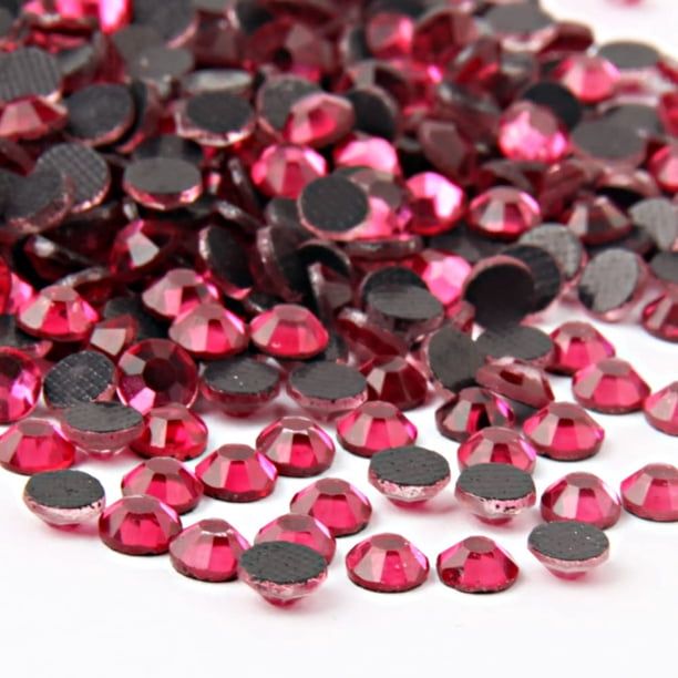 BEADSLAND Crystal Hotfix Rhinestone Piedra cortada a máquina 288 piezas/paquete (rosa 0.236 in)