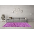 thumbnail image 3 of Ahgly Company Indoor Round Abstract Purple Modern Area Rugs, 4' Round, 3 of 4