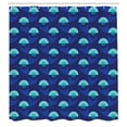 thumbnail image 2 of Ambesonne Geometric Shower Curtain, Abstract Circular Shapes, 69"Wx70"L, Persian Blue and Turquoise, 2 of 4