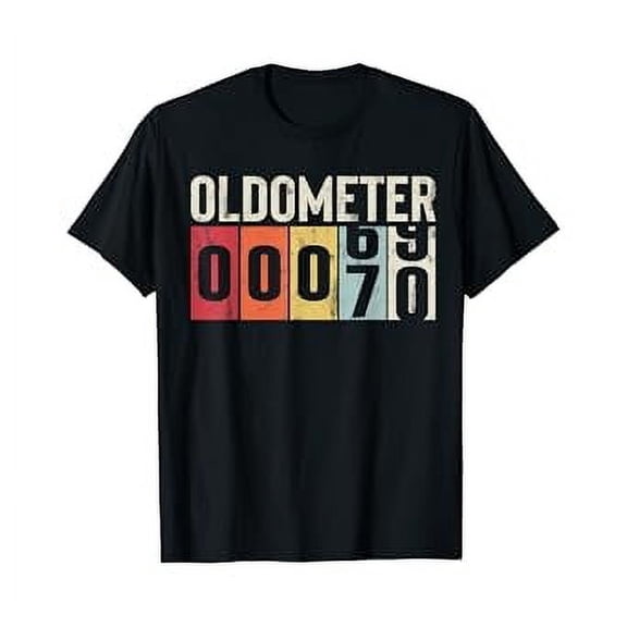 Funny 70 Years Old Oldometer Vintage 70th Birthday Odometer T-Shirt