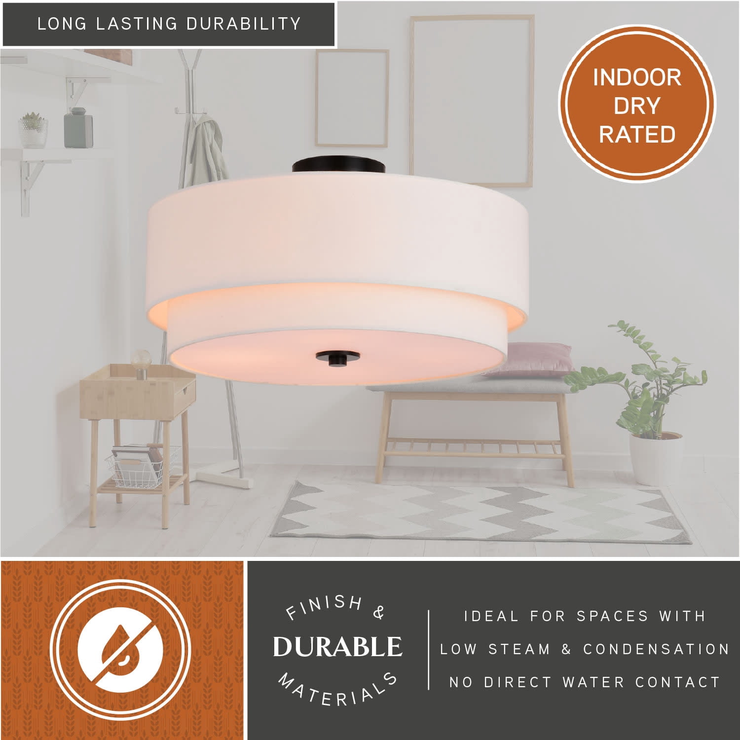 Burnaby 20.5" 4 Light Semi-Flush Black
