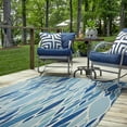 thumbnail image 5 of Linon Outdoor Washable Area Rug Collection, Blue and Ivory, 5' x 7', 5 of 8