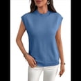 thumbnail image 2 of Suéter Sin Mangas con Cuello Redondo para Mujer, Azul Neblina, Talla XL, 2 of 9
