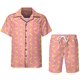 thumbnail image 3 of Conjunto de 2 piezas para hombre, estilo retro de los años 80 y 90, con estampado de setas mágicas psicodélicas, camisa 3D informal, pantalones cortos de playa de gran tamaño, estilo hawaiano para vac, 3 of 5