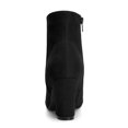thumbnail image 2 of BLISSFUL STEP Women's Side Zipper Block Heel Ankle Boots Black 5.5, 2 of 8