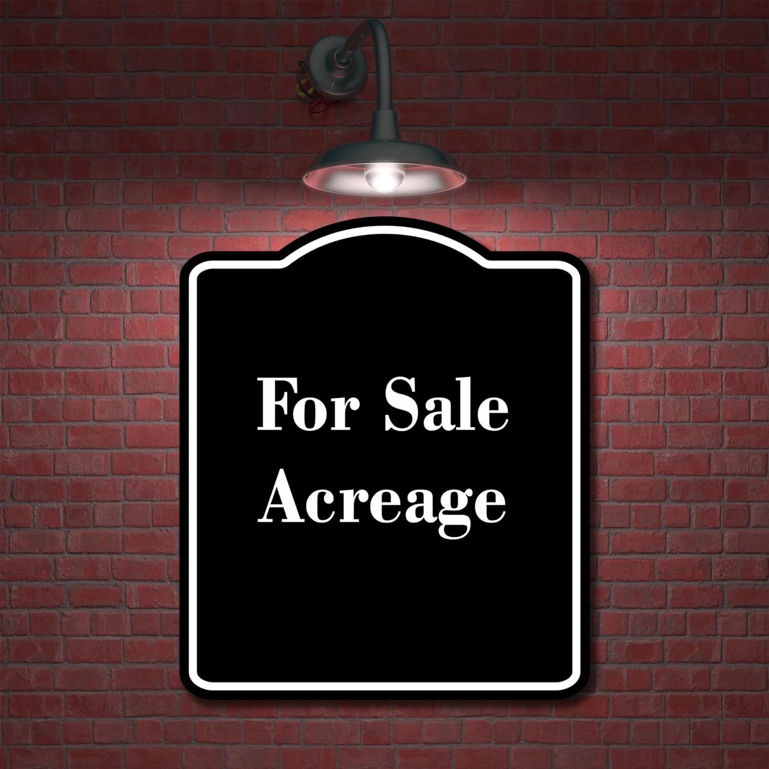 For Sale Acreage BLACK Aluminum Composite Sign 20''x24''
