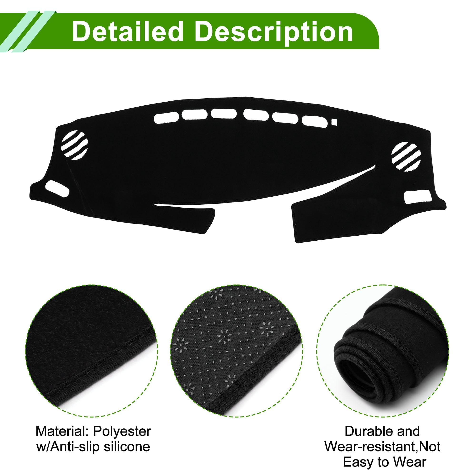 Unique Bargains Dashboard Cover for Lexus ES350 ES300h 2013-2018 Non-Slip Mat Black