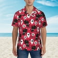 thumbnail image 5 of Uemuo Cute Dog Printed Regular Fit Short Sleeve Casual Hawaiian Shirt for Men,Aloha shirt,Tropical shirt,Floral print shirt,Vacation Beach shirt-Large, 5 of 9