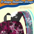 thumbnail image 5 of Camo and Twig Magenta Pattern 17" Waterproof Oxford School Backpacks for Teens, S-Shape Padded Straps, for School, Travel, Hiking, Camping, 5 of 5