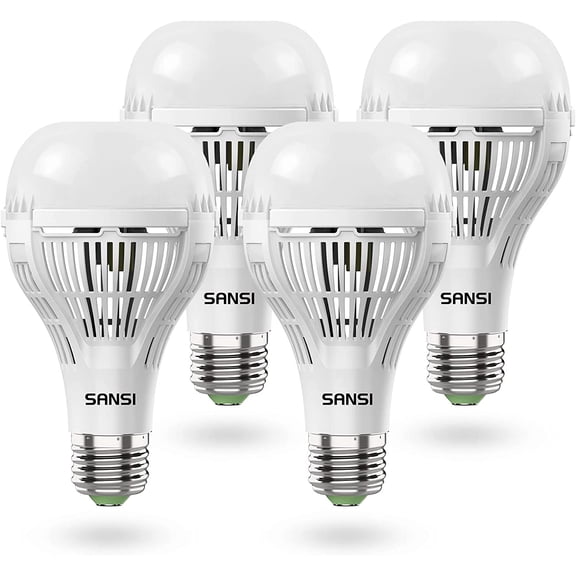 YANTON YANTON Bulbs 2500 LumeYANTON, Super Bright Light Bulbs, 5000K Daylight YANTON Light Bulbs, Non-Dimmable, 25000-Hour Lifetime, Safe Bright White, 18W Energy Saving for Home, 4 Pack