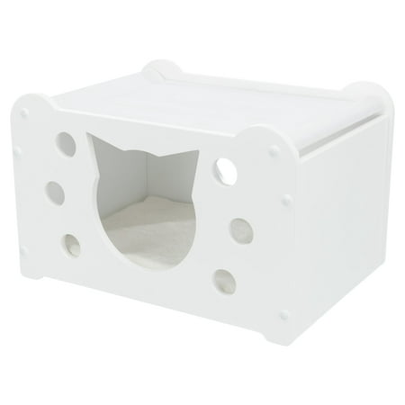 UPC: 4011905444321 | TRIXIE Vienna Small Indoor Wooden Cat Condo with Hammock White