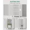 thumbnail image 4 of Bathroom Storage Cabinet, Corner Floor Cabinet with Doors and Adjustable Shelf, Narrow Toilet Paper Cabinets, Bathroom Organizer for Small Spaces, White BC39713X, 4 of 15
