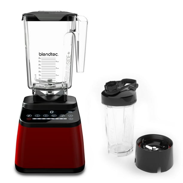 Blendtec Designer Series Blender Wildside Jar 90 Oz And Go Travel Bottle 34 Oz Professional Grade Power Self Cleaning 6 Pre Programmed Cycles 8 Speed Sleek Slim Red Walmart Com