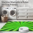 thumbnail image 5 of ODIKA 4'x6' Machine Washable Non-Slip Area Rug, Soccer Mosaic Print with Dynamic Motion Streaks and Artistic Splatter High Traffic Rug with Pad, Green, 675683, 5 of 8