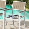 thumbnail image 5 of Nuu Garden Outdoor Stackable Chairs Lawn Chairs Set of 2 Faux Wood Patio Chairs Weather-Resistant Outdoor Dining Chairs for Outside Porch Backyard Deck Balcony, Light Brown, 5 of 10