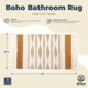 thumbnail image 4 of Alfombra de baño bohemia amarilla con borlas, estilo bohemio (59,5 x 89 cm), 4 of 7