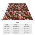 thumbnail image 3 of Balery Leaf And Fruit Manta de Felpa Suave y Acogedora – Cobija de Franela Aterciopelada para Cama, Lavable y Cálida para Sofá, Mascotas, Transpirable-80"x60", 3 of 7