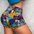 thumbnail image 4 of Daiia Retro Panther Pattern Women's Workout Shorts Biker Shorts - High Waisted Workout Spandex Tummy Control Gym Running Yoga Shorts-Large, 4 of 8