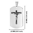 thumbnail image 2 of Stainless Steel Religious Cross Crucifix Dog Tag Pendant Necklace, 2 of 3